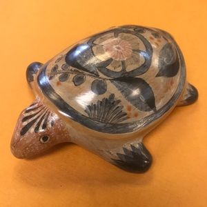 Vintage 7" Folk Art Hand Painted‎ Mexican Tonala Tortoise Turtle